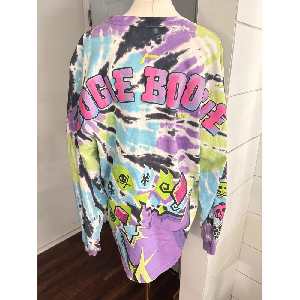 Disney Oogie Boogie Spirit Jersey Shirt Womens Medium Tie Dye Halloween Glow